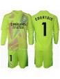 Real Madrid Thibaut Courtois #1 Målvakt Replika Tredje Kläder Barn 2024-25 Långärmad (+ byxor)